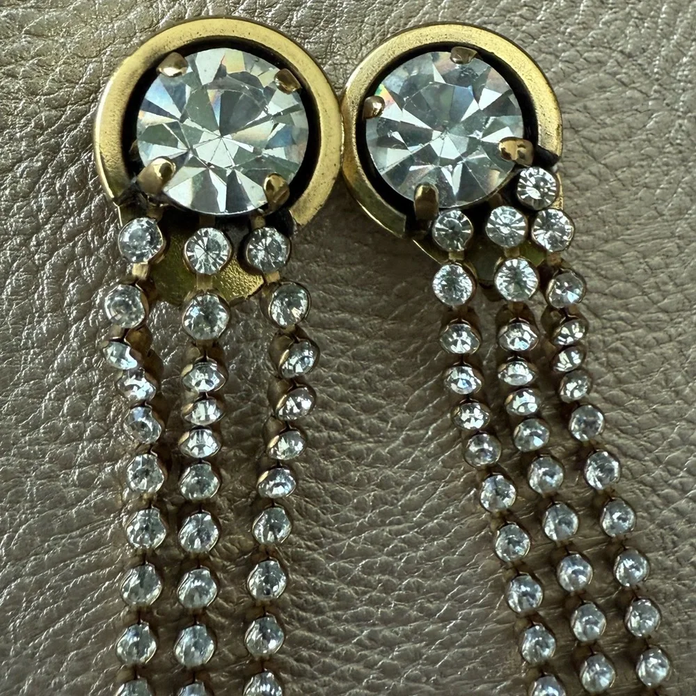 Vintage Ermani Bulatti Clip-On Earring; Art Deco Inspired, 1980 Statement